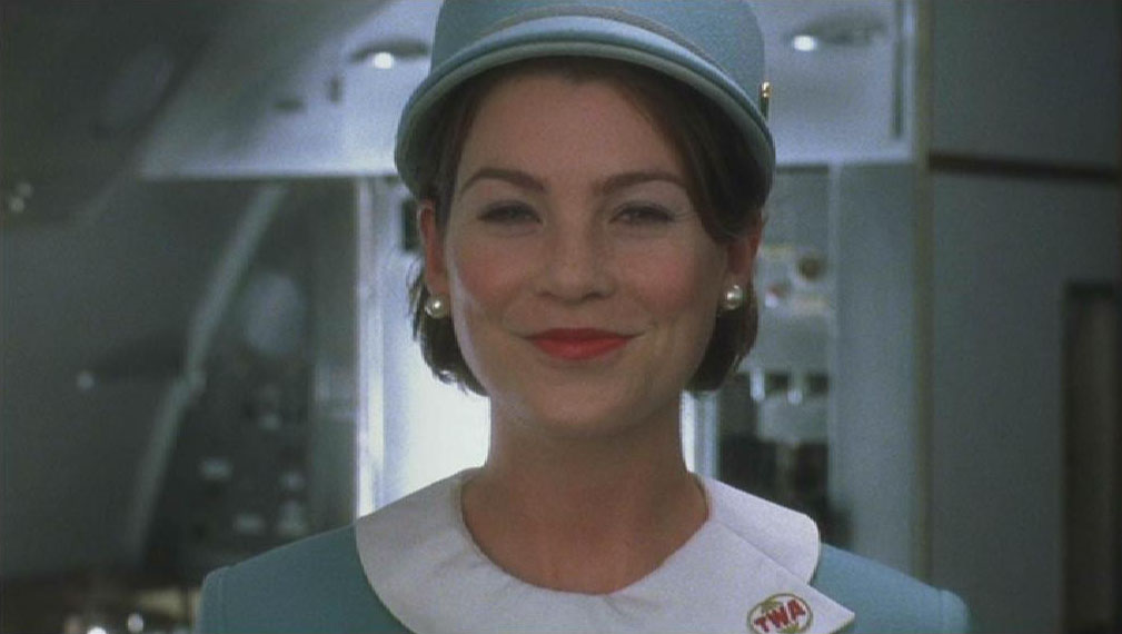Actress Ellen Pompeo as stewardess in the Steven Spielberg movie ‘Catch Me If You Can’