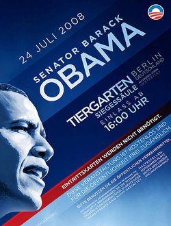 Barack Obama compaign poster (2008) with the Gill typeface