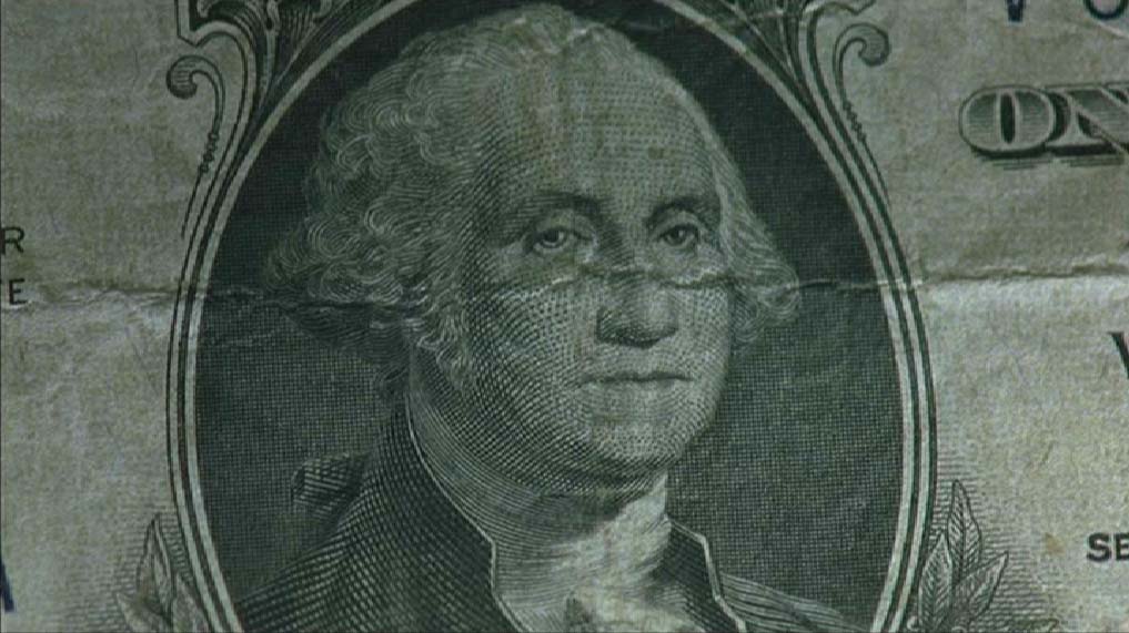 Bank note with George Washington engraving