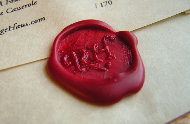 Wax seal on a document