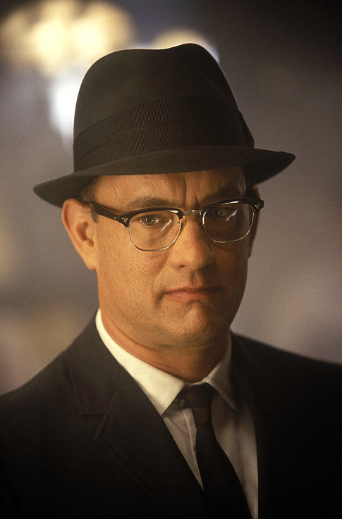 Actor Tom Hanks as F.B.I. agent Carl Hanratty