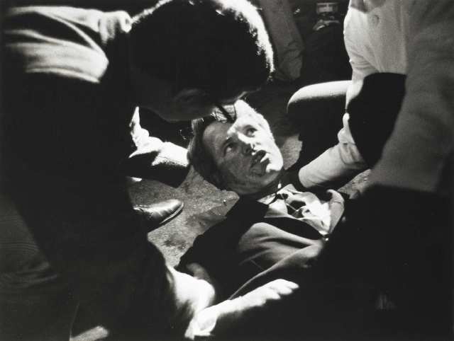 Robert Kennedy lying down shot in the Ambassador Hotel (Los Angeles)
