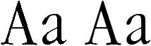 Aliased and anti-aliased letters