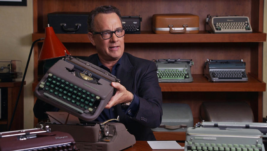 Actor Tom Hanks and his typewriter collection