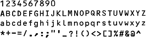 Banking font OCR-B