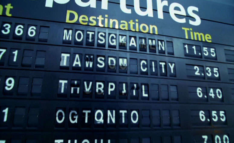 Airport signage in the Steven Spielberg movie ‘The Terminal’