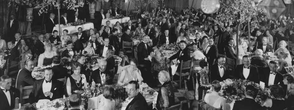 First Academy Awards (Oscars) ceremony in the Roosevelt Hollywood hotel (1929)